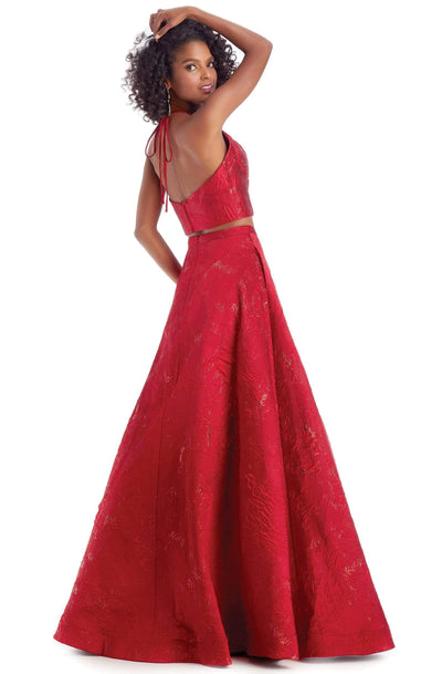 Clarisse - 8229 Two Piece Embroidered A-line Dress Prom Dresses 0 / Vamp Red