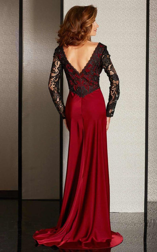 Clarisse M6222 Evening A-Line V-Neck Lace Floor-Length Lace Dress