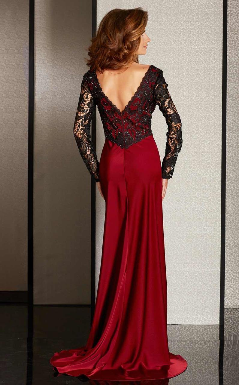 Clarisse M6222 Evening A-Line V-Neck Lace Floor-Length Lace Dress