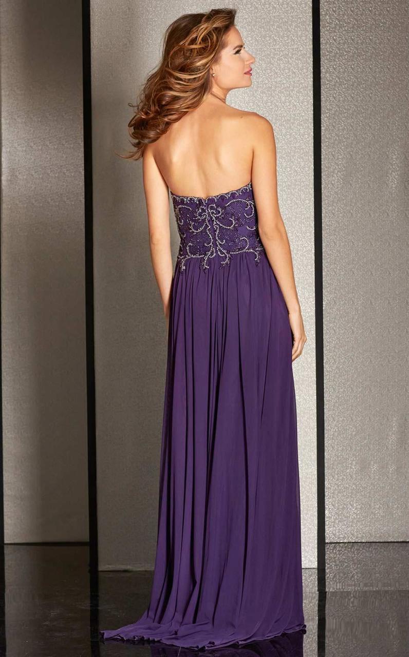 Clarisse M6229 Sheath Strapless Open-Back Floor-Length Blend Dress
