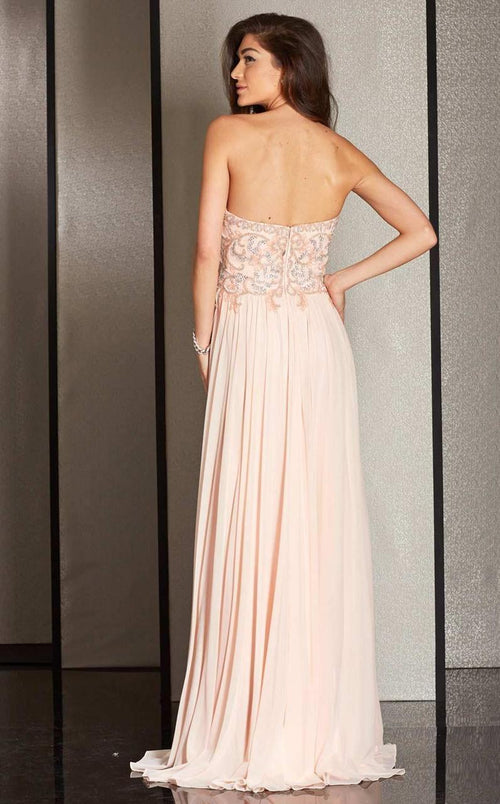 Clarisse M6229 Sheath Strapless Open-Back Floor-Length Blend Dress