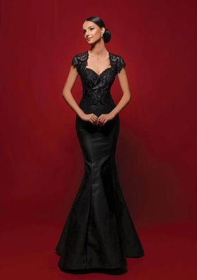 Clarisse M6256 Formal Prom Mermaid Lace Glitter Floor-Length Lace Dress