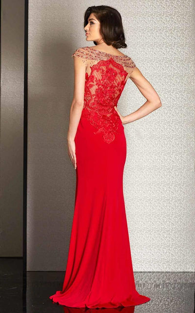 Clarisse M6259 Evening Sheath V-Neck Lace Floor-Length Lace Dress