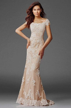 Clarisse M6417 Formal Elegant Evening Lace Floor-Length Lace Dress
