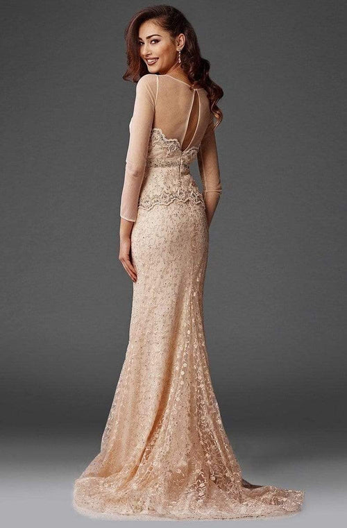 Clarisse M6427 Evening Mermaid Illusion Beaded Floor-Length Mesh Dress