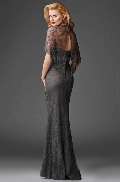 Clarisse M6435 Evening Sheath V-Neck Beaded Floor-Length Lace Dress