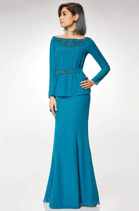 Clarisse M6538 Evening Formal Mermaid Beaded Floor-Length Chiffon Dress