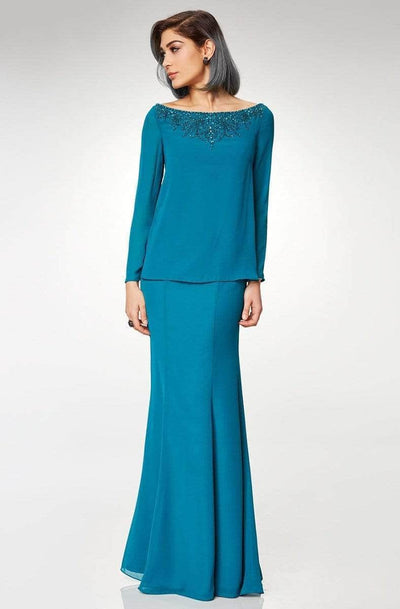 Clarisse M6538 Formal Mermaid Beaded One-Of-A-Kind Floor-Length Chiffon Dress