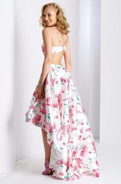 Clarisse 3564 Evening Formal High-Low Halter Floor-Length Mikado Dress