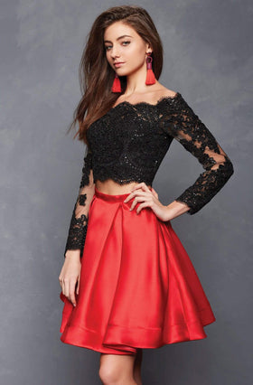 Clarisse 3581 Formal A-Line Off-Shoulder Lace Floor-Length Lace Dress