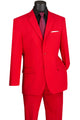Classic Red Groomsmen Suit for Men & Boys - Perfect for Weddings + Free Tie - Red / 36Short - Suits