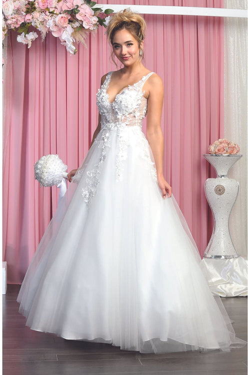 Clasy A-line Ivory Wedding Dress - Dress