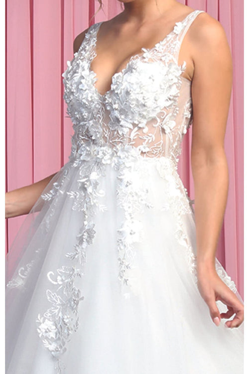 Clasy A-line Ivory Wedding Dress - Dress