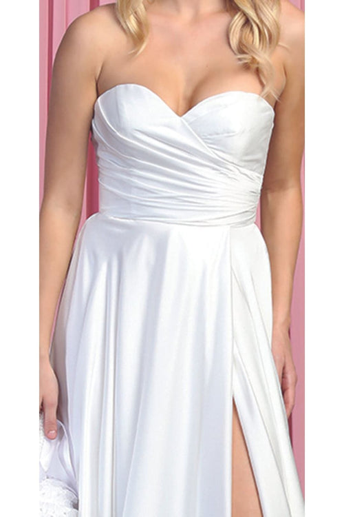 Classy Bridesmaid Satin Dress