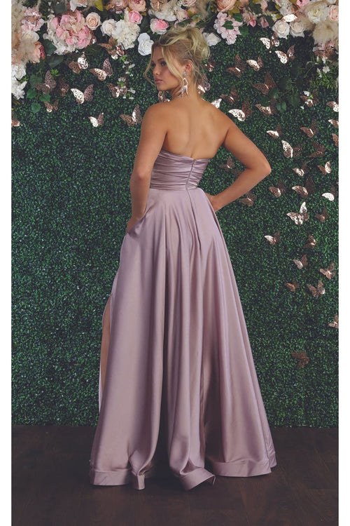 Classy Bridesmaid Satin Dress