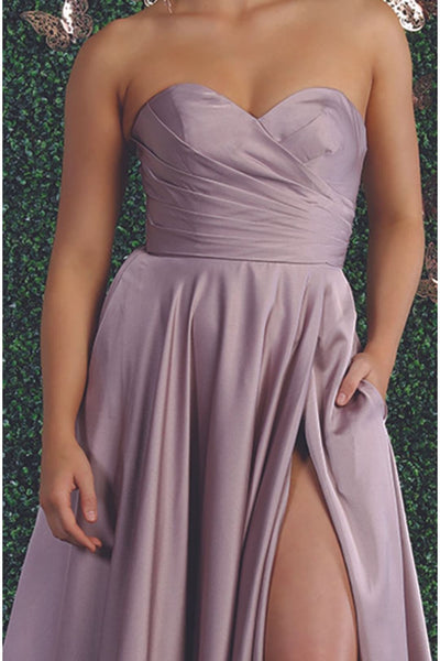Classy Bridesmaid Satin Dress