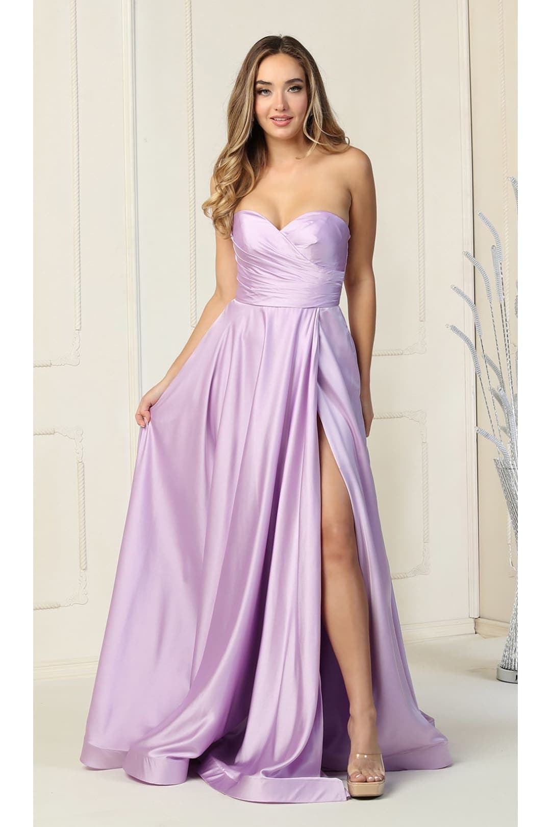 Classy Bridesmaid Satin Dress