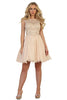 Classy Graduation Dress - Champagne / 6