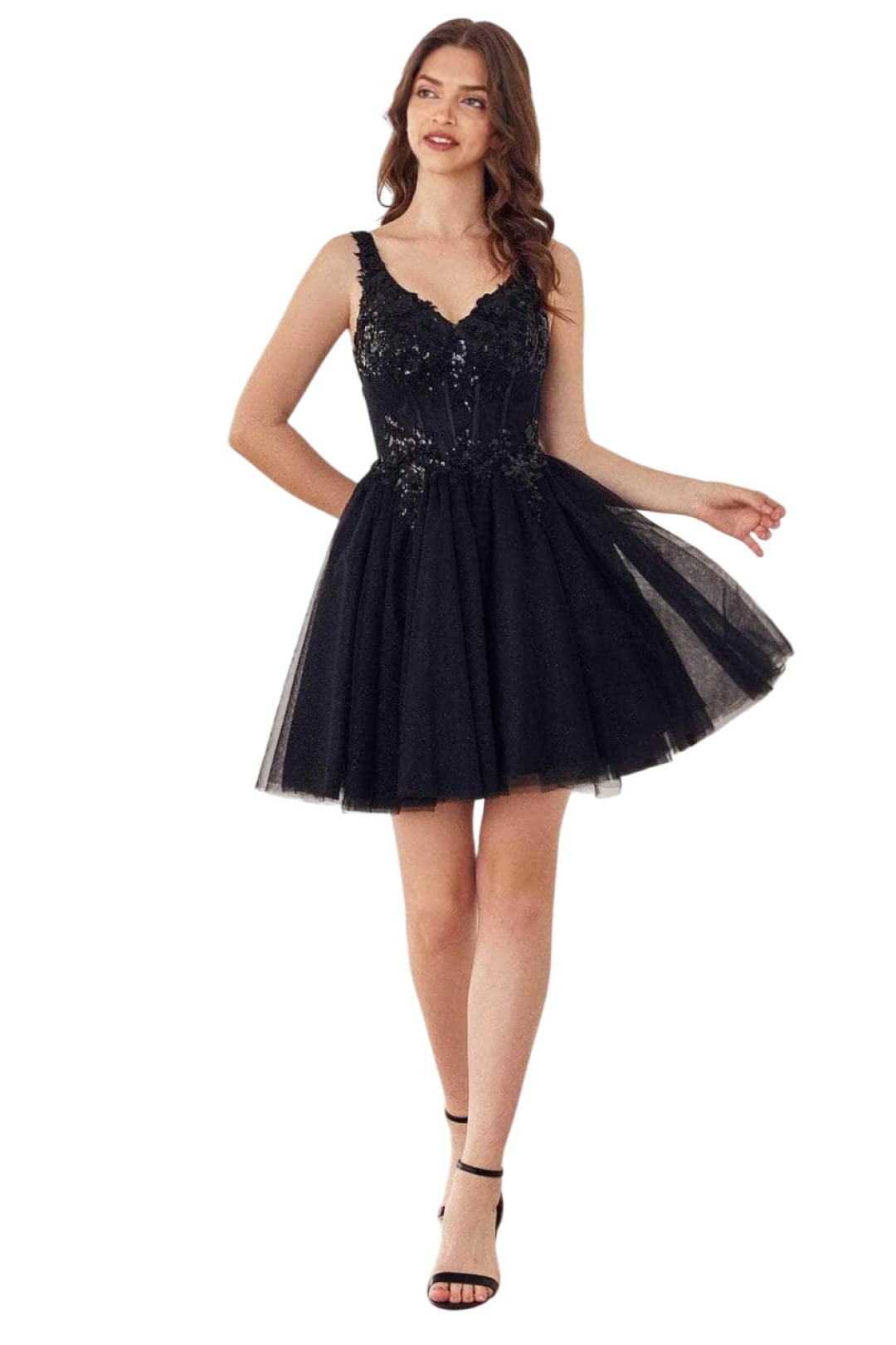 Cocktail Dress 2025 Applique Corset Elegant Party Dress - Black / XXS - Prom