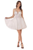 Cocktail Dress 2025 Glitter Tulle Elegant Party Dress - Off White / XXS - Prom