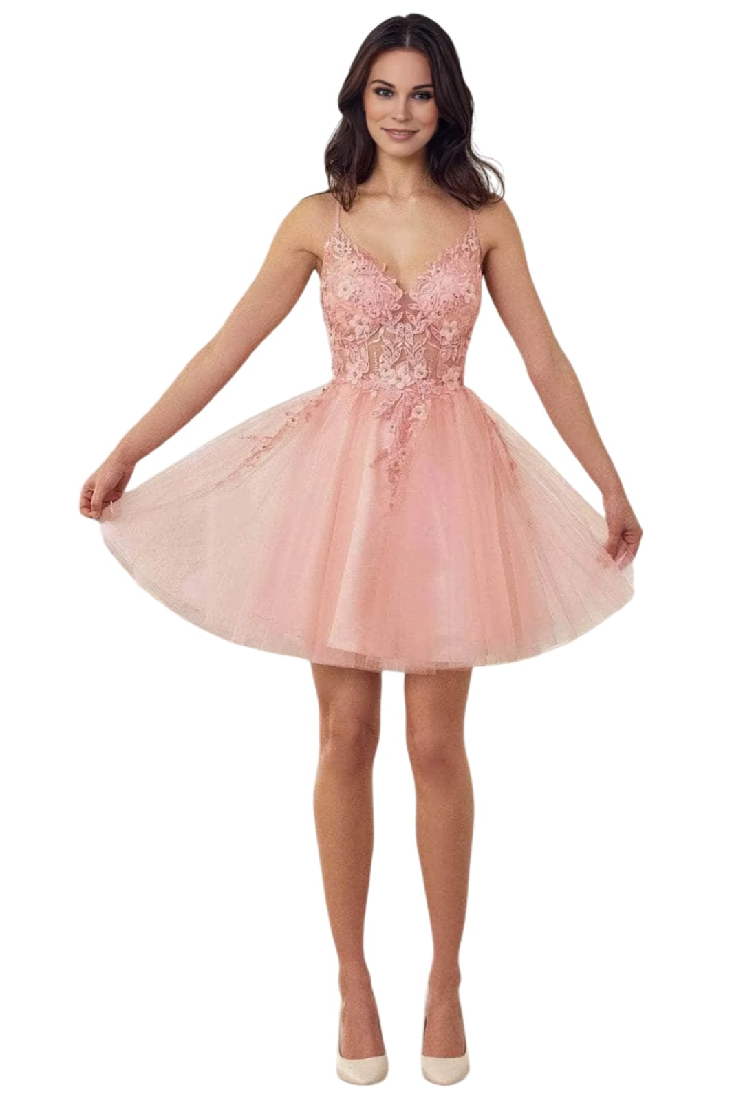 Cocktail Dress 2025 Jeweled Tulle Elegant Party Dress - Blush / XXS - Prom
