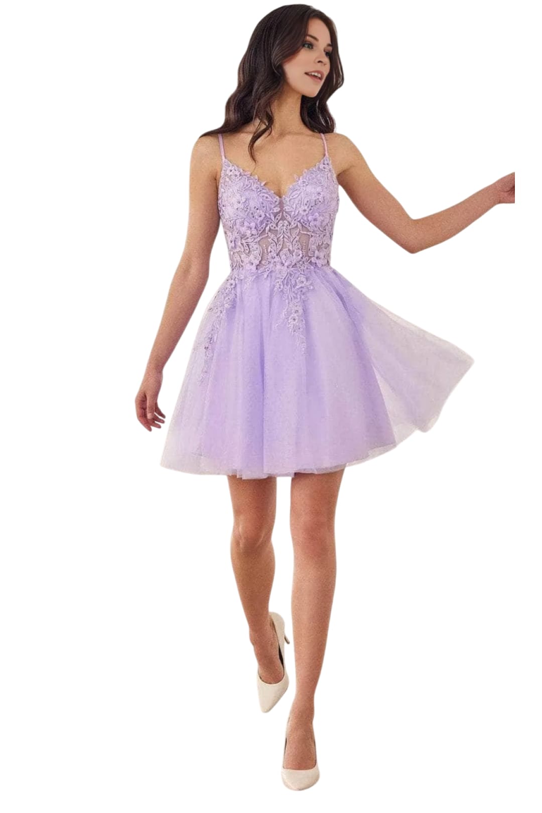 Cocktail Dress 2025 Jeweled Tulle Elegant Party Dress - Lavender / XXS - Prom