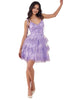 Cocktail Dress 2025 Tiered A-Line Elegant Party Dress - Lavender / XS - Prom