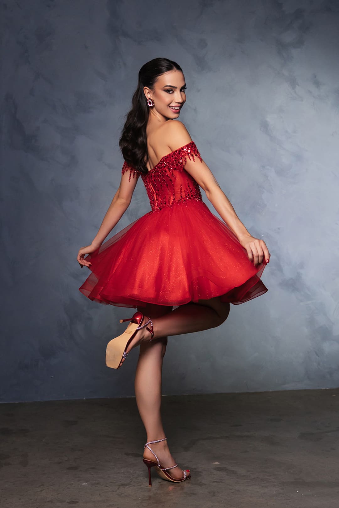 dress graduation ceremony Red Blue Ivy's Red Carpet dark blue SHORT-DRESS Color:Retro Blue