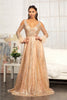 Cold Shoulder Glitter Gown by Elizabeth K GL3041 - XS / Rose Gold - Long Formal Dresses