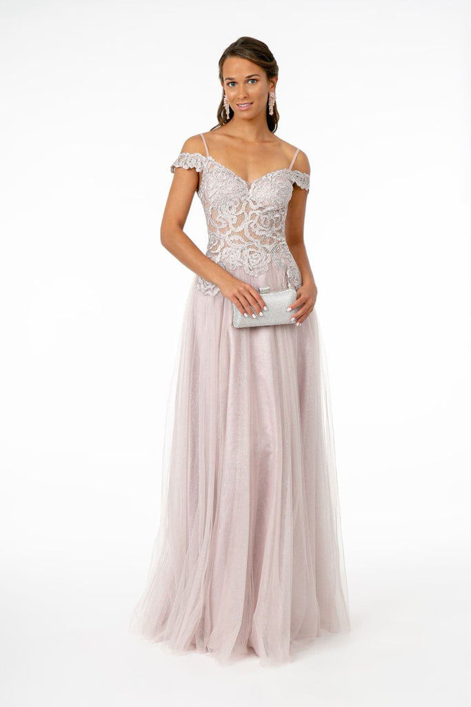 A-line Plus Size Evening Gown - MAUVE / XS