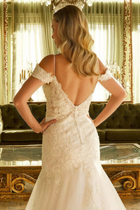 Cold Shoulder Mermaid Bridal Gown by GLS Gloria GL3537 - Long Formal Dresses