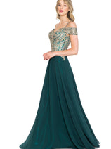 Lenovia 8132 Cold Shoulder Prom Formal Gown
