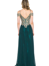 Lenovia 8132 Cold Shoulder Prom Formal Gown