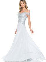 Lenovia 8132 Cold Shoulder Prom Formal Gown