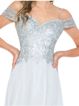 Lenovia 8132 Cold Shoulder Prom Formal Gown