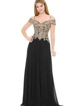 Lenovia 8132 Cold Shoulder Prom Formal Gown