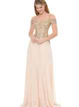 Lenovia 8132 Cold Shoulder Prom Formal Gown