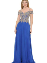 Lenovia 8132 Cold Shoulder Prom Formal Gown