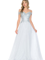 Lenovia 8132 Cold Shoulder Prom Formal Gown