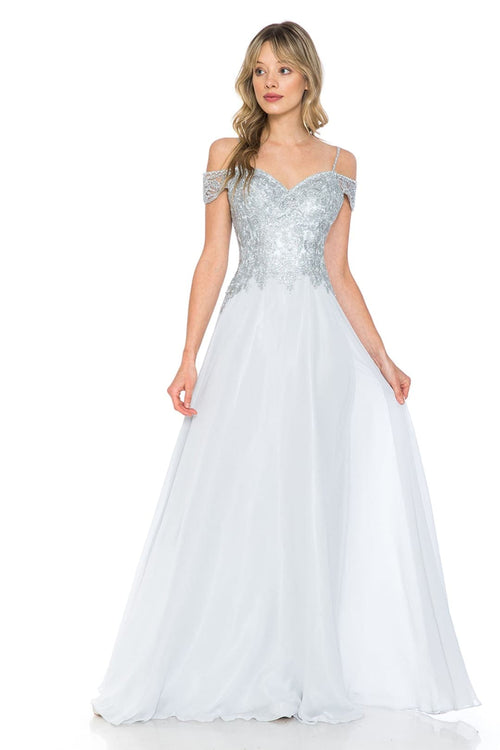 Cold Shoulder Prom Formal Gown