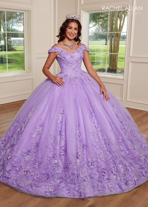 Rachel Allan RQ1126 Cold Shoulder Quinceanera Dress