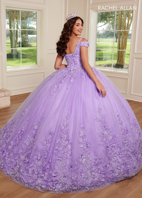 Rachel Allan RQ1126 Cold Shoulder Quinceanera Dress