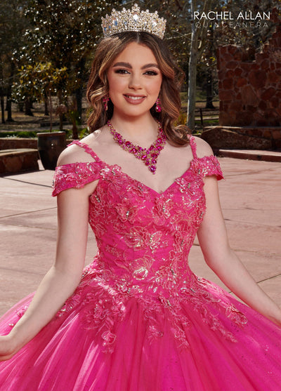 Rachel Allan RQ1126 Cold Shoulder Quinceanera Dress
