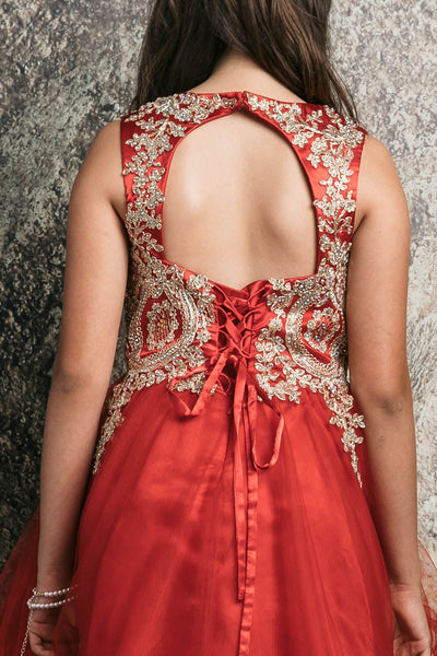 Embroidered Tulle Party Dress for Holidays Birthdays & Special Occasions by Bella Princess C3057