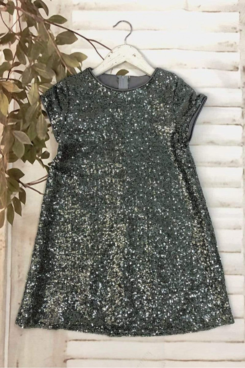 Short Sleeve Sparkle A-Line Dress for Holidays & birthday party by Bella Princess 288