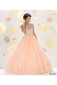 Contemporary Sweetheart Ball Gown - Blush / 6