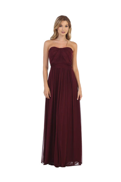 Convertible Long Bridesmaid Dress - The Dress Outlet