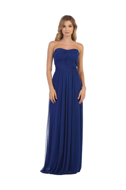 Convertible Long Bridesmaid Dress - The Dress Outlet