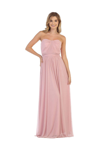 Convertible Long Bridesmaid Dress - The Dress Outlet