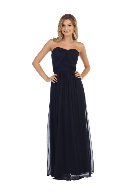 Convertible Long Bridesmaid Dress - The Dress Outlet